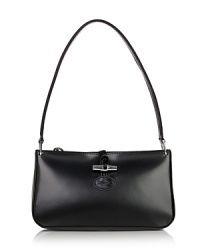 Chic shoulder bag in grained leather with single shoulder strap and silver-tone hardware. Top-zip closure with signature pull and front toggle. Two interior pockets. Signature embossed horse at the front. Logo lining. Chic shoulder bag in grained leather with single shoulder strap and silver-tone hardware. Top-zip closure with signature pull and front toggle. Two interior pockets. Signature embossed horse at the front. Logo lining.