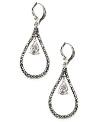 Perfect your party look with a little extra shine. Judith Jack's scintillating style combines pear-cut cubic zirconias (4-6/10 ct. t.w.) with marcasite (1-7/10 ct. t.w.) in a compelling teardrop shape. Set in sterling silver. Approximate drop: 1-7/8 inches. Perfect your party look with a little extra shine. Judith Jack's scintillating style combines pear-cut cubic zirconias (4-6/10 ct. t.w.) with marcasite (1-7/10 ct. t.w.) in a compelling teardrop shape. Set in sterling silver. Approximate drop: 1-7/8 inches.