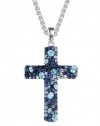 Effy Jewlery Balissima Splash Multi Sapphire Cross Pendant, 4.17 TCW