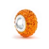 Bling Jewelry Sterling Silver Orange Swarovski Crystal Pandora Compatible