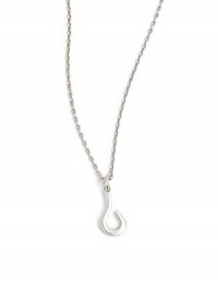 THE LOOKFish hook pendantMetal logo charmAdjustable chainSignature horseshoe claspSterling silverTHE MEASUREMENTPendant length, about ½Length, about 16-18ORIGINImported THE LOOKFish hook pendantMetal logo charmAdjustable chainSignature horseshoe claspSterling silverTHE MEASUREMENTPendant length, about ½Length, about 16-18ORIGINImported