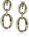 Anne Klein Zelda Gold-Tone Ivory Enamel Drop Earrings