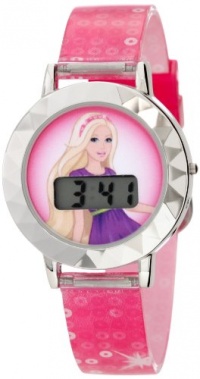 Mattel Kids' BAR005T Barbie Digital Watch And Hair Clips Tin Gift Set Watch Mattel Kids' BAR005T Barbie Digital Watch And Hair Clips Tin Gift Set Watch
