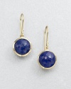 From the Lollipop Collection. Rich, faceted lapis set in radiant 18k gold in a pretty drop design. 18k goldLapisDrop, about 1Hook backImported 