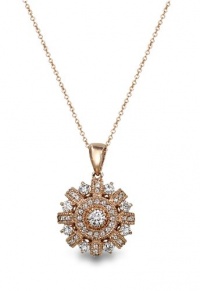 Effy Jewlery Rose Gold Diamond Pendant, 1.01 TCW Effy Jewlery Rose Gold Diamond Pendant, 1.01 TCW