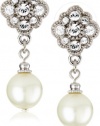 1928 Bridal Amore Dazzling Pearl Drop Earrings