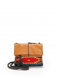 THE LOOKRemovable, adjustable braided crossbody strapTop zip closureFront multicolor tribal-inspired embroidery insetOne outside zip pocketOne inside zip pocketOne inside open pocketInside logo detailTHE MEASUREMENTCrossbody strap, 18-24 drop9½W X 11½H X ¼DTHE MATERIALLeatherLogo printed liningORIGINImported THE LOOKRemovable, adjustable braided crossbody strapTop zip closureFront multicolor tribal-inspired embroidery insetOne outside zip pocketOne inside zip pocketOne inside open pocketInside logo detailTHE MEASUREMENTCrossbody strap, 18-24 drop9½W X 11½H X ¼DTHE MATERIALLeatherLogo printed liningORIGINImported
