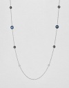 From the Wonderland Collection. Faceted mixed doublets set in sleek sterling silver on a long link chain. Mother-of-pearl and hand-faceted clear quartz accented doubletsSterling silverLength, about 37Lobster clasp closureImported 