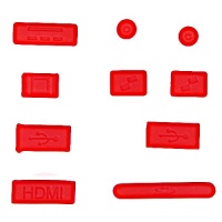 HDE® Red Port Dust Plugs for Macbook Pro Retina Display HDE® Red Port Dust Plugs for Macbook Pro Retina Display