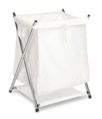 Whitmor 6097-1742 Folding Hamper, Chrome and Canvas Whitmor 6097-1742 Folding Hamper, Chrome and Canvas