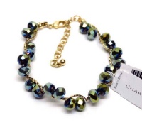 Charter Club 'Strikezone' Gold-tone Bracelet, Green Glass Alternating Beads (Retail $28.00) Charter Club 'Strikezone' Gold-tone Bracelet, Green Glass Alternating Beads (Retail $28.00)