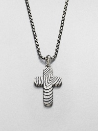 Impeccable craftsmanship and detail defines this cross pendant of sterling silver, complemented by a signature box chain necklace.Sterling silverLength, about 22Imported Impeccable craftsmanship and detail defines this cross pendant of sterling silver, complemented by a signature box chain necklace.Sterling silverLength, about 22Imported