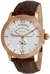 Stuhrling Original Men's 340.3345K2 Symphony Saturnalia Chairman Automatic Day and Date Brown Leather Strap Watch Stuhrling Original Men's 340.3345K2 Symphony Saturnalia Chairman Automatic Day and Date Brown Leather Strap Watch