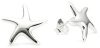 VINANI German 925 Sterling Silver Stud Earrings Starfish shiny OSN