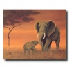 African Elephant Family Wall Decor Animal Wildlife Picture Art Print