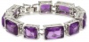 Nine West BLING IT ON Silver-Tone Purple Stone Flex Bracelet