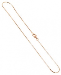 14 K Rose Gold over Sterling Silver 1mm Snake Chain Bracelet with Lobster Claw Clasp 14 K Rose Gold over Sterling Silver 1mm Snake Chain Bracelet with Lobster Claw Clasp