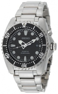 Seiko Men's SKA371 Kinetic Dive Silver-Tone Watch Seiko Men's SKA371 Kinetic Dive Silver-Tone Watch