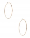 GUESS Faceted Gold-Tone Hoop Earrings, GOLD