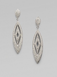 EXCLUSIVELY AT SAKS. An elegant statement piece with dazzling crystal accents in a cut-out design. CrystalsRhodium plated brassLength, about 2¼Post and clutch backImported EXCLUSIVELY AT SAKS. An elegant statement piece with dazzling crystal accents in a cut-out design. CrystalsRhodium plated brassLength, about 2¼Post and clutch backImported