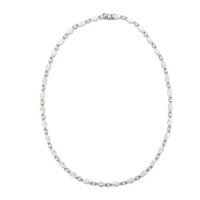 B. Brilliant Icz Stonez Sterling Silver Cubic Zirconia 16-inch Link Necklace B. Brilliant Icz Stonez Sterling Silver Cubic Zirconia 16-inch Link Necklace