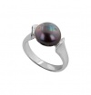 Honora Black & White Casual Sterling Silver and Black Freshwater Cultured Pearl Ring LR5419BL7