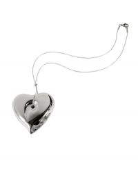 Let true love shine in this timeless style by Breil. A large heart-shaped pendant makes a statement when strung from a delicate stainless steel chain with a lobster claw closure. Approximate length: 20 inches. Approximate drop: 2 inches. Let true love shine in this timeless style by Breil. A large heart-shaped pendant makes a statement when strung from a delicate stainless steel chain with a lobster claw closure. Approximate length: 20 inches. Approximate drop: 2 inches.