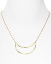 Going for the gold doesn't get more glamorous than with this simply styled 18-karat vermeil necklace from Gorjana, which features a sculptural crescent shaped pendant.
