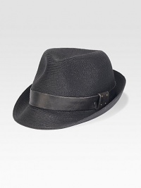 This dapper style, crafted in toyo paper straw and cotton, is casual yet poised enough for any gentleman of style.90% paper/10% cottonBrim, about 2Spot cleanMade in USA