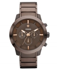 Mix business with pleasure with this precise yet stunning diamond-accented timepiece from Fossil. Mix business with pleasure with this precise yet stunning diamond-accented timepiece from Fossil.