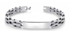 Exquisite 9 Inch Mens High Quality Solid Id Bracelet with Free Engraving Option Silver Stainless Steel