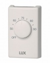 Lux Products LV2 Line Voltage Double Pole Heat Thermostat, Sterling White