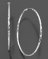 Make everyday special with these radiant sterling silver hoop earrings. Approximate diameter: 1-1/2 inches.