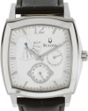 Bulova Men's 96C35 Multifunction Black Leather Strap Watch
