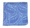 100% Silk Woven Light Blue Embolden Paisley Pocket Square