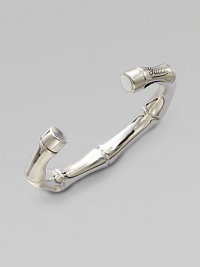 From the Bamboo Collection. An elegant open bamboo bangle with an engraved Gucci signature. Sterling Silver Diameter, about 2½ Width, about ½ Made in Italy From the Bamboo Collection. An elegant open bamboo bangle with an engraved Gucci signature. Sterling Silver Diameter, about 2½ Width, about ½ Made in Italy