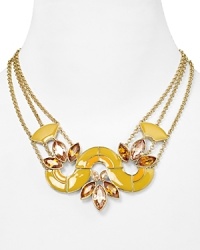 The statement necklace hits its stride this season, and this plated gold style from Carolee works the look with a polished sophistication that is anything but overdone. The statement necklace hits its stride this season, and this plated gold style from Carolee works the look with a polished sophistication that is anything but overdone.