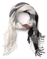 In Burberry's classic palette, this cotton scarf showcases the brand's signature check print. In Burberry's classic palette, this cotton scarf showcases the brand's signature check print.