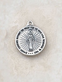 Sterling Silver Women's Miraculous Round Our Lady Virgin Mary Medal Necklace Jewelry Sterling Silver Women's Miraculous Round Our Lady Virgin Mary Medal Necklace Jewelry