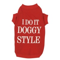 Zack & Zoey Small Doggy Style Dog T-Shirt, Red Zack & Zoey Small Doggy Style Dog T-Shirt, Red
