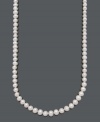 Timeless beauty lies in an elegant strand of pearls. Belle de Mer necklace features cultured freshwater pearls (9-10 mm) with a 14k gold clasp. Approximate length: 36 inches.