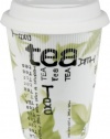 Konitz Tea Collage 9-Ounce Travel Mugs and Silicon Lid, Assorted Colors, Set of 2