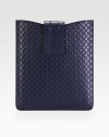 Microguccissima leather iPad case with closure.Microguccissima leatherLeather trimStrap with hook-and-loop closure at topSuede liningFits all iPad models8.9W x 10.4H x 1.4DMade in Italy