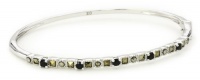 Judith Jack Geometric 2 Sterling Silver and Marcasite Accented with Onyx Stones Bangle Bracelet Judith Jack Geometric 2 Sterling Silver and Marcasite Accented with Onyx Stones Bangle Bracelet