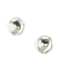 Round trip: Classic stud earrings take on a different dimension in this flat, circular style from Jones New York. Clip on setting crafted in silver tone mixed metal. Approximate diameter: 1-1/5 inches. Round trip: Classic stud earrings take on a different dimension in this flat, circular style from Jones New York. Clip on setting crafted in silver tone mixed metal. Approximate diameter: 1-1/5 inches.