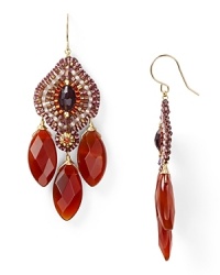 Miguel Ases Small Three Stone Drop Earrings Miguel Ases Small Three Stone Drop Earrings