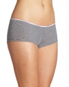 Tommy Hilfiger Women's Classic Boy Short, Navy Stripe, Large