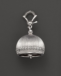 Inspired by Zen philosophy, this intricately detailed, matte finish sterling silver meditation bell from Paul Morelli jingles softly. Inspired by Zen philosophy, this intricately detailed, matte finish sterling silver meditation bell from Paul Morelli jingles softly.