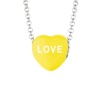 Sweetheart Jewelry Sterling Silver 10mm Colored Enamel Heart Pendant Necklace