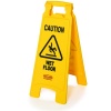 Rubbermaid Commercial FG611277 Yellow Two-Sided Floor Sign with Caution Wet Floor Imprint